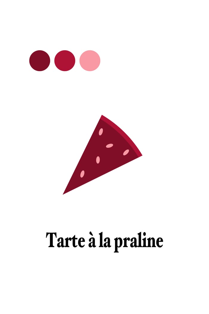 Flat praline — vector artwork