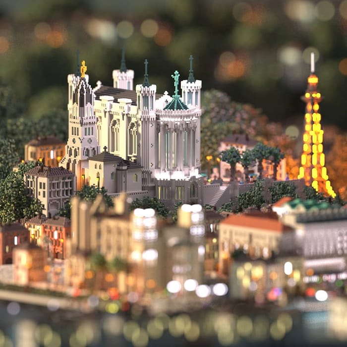 Fourviere hill — voxel artwork