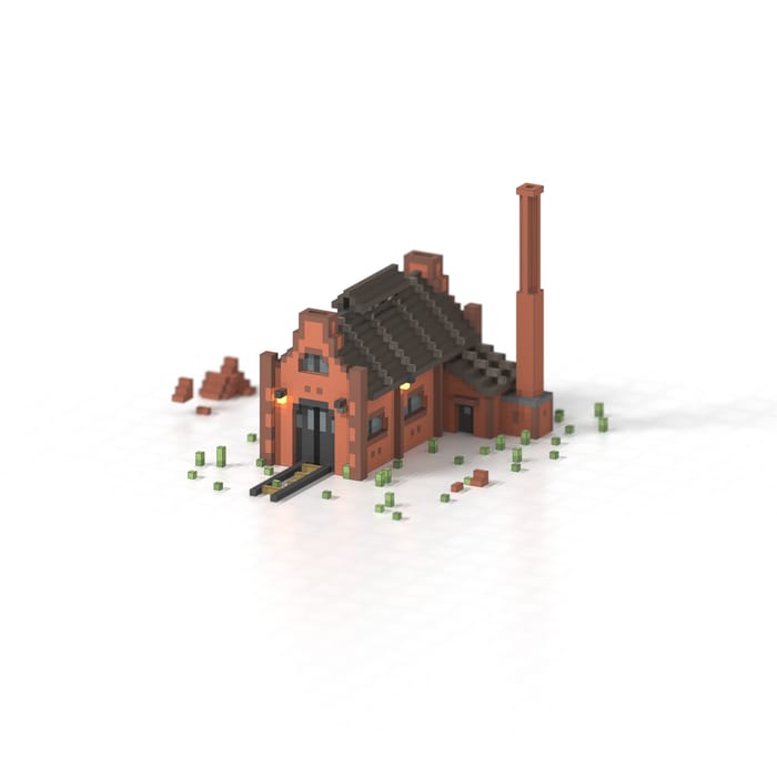 Brick factory — voxel artwork