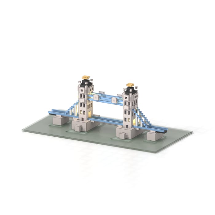 Tower bridge — voxel artwork